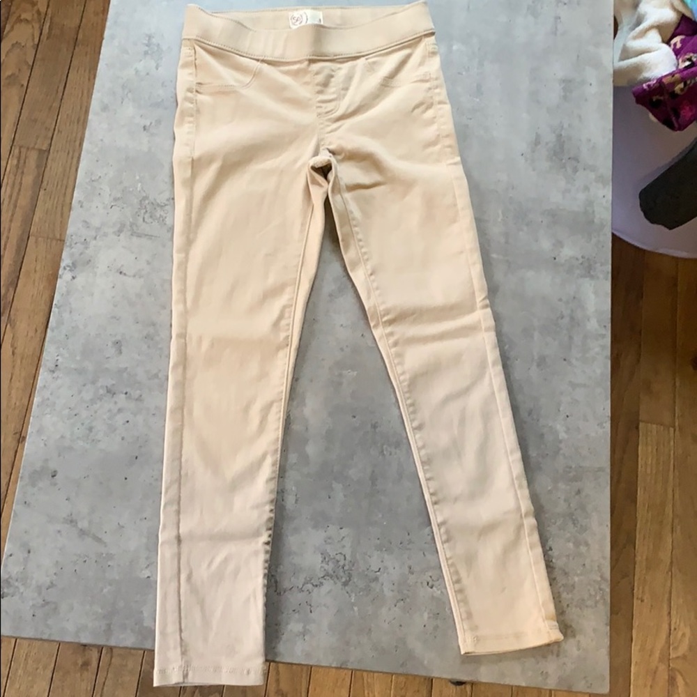 Girls size 8 khaki colored jegging